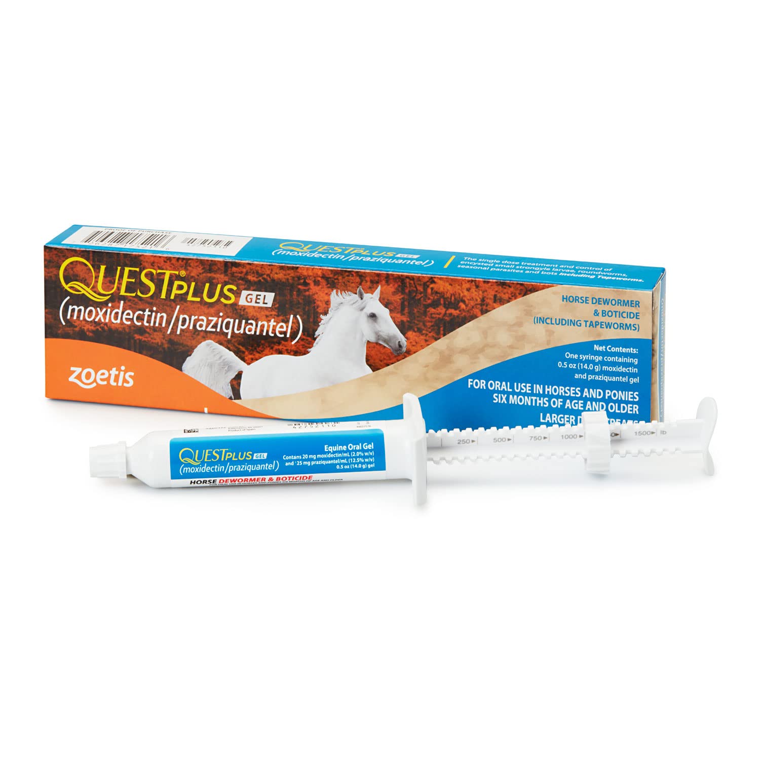 Quest Plus (moxidectin/praziquantel) Gel Dewormer for Horses, 0.5 oz | Broad-Spe