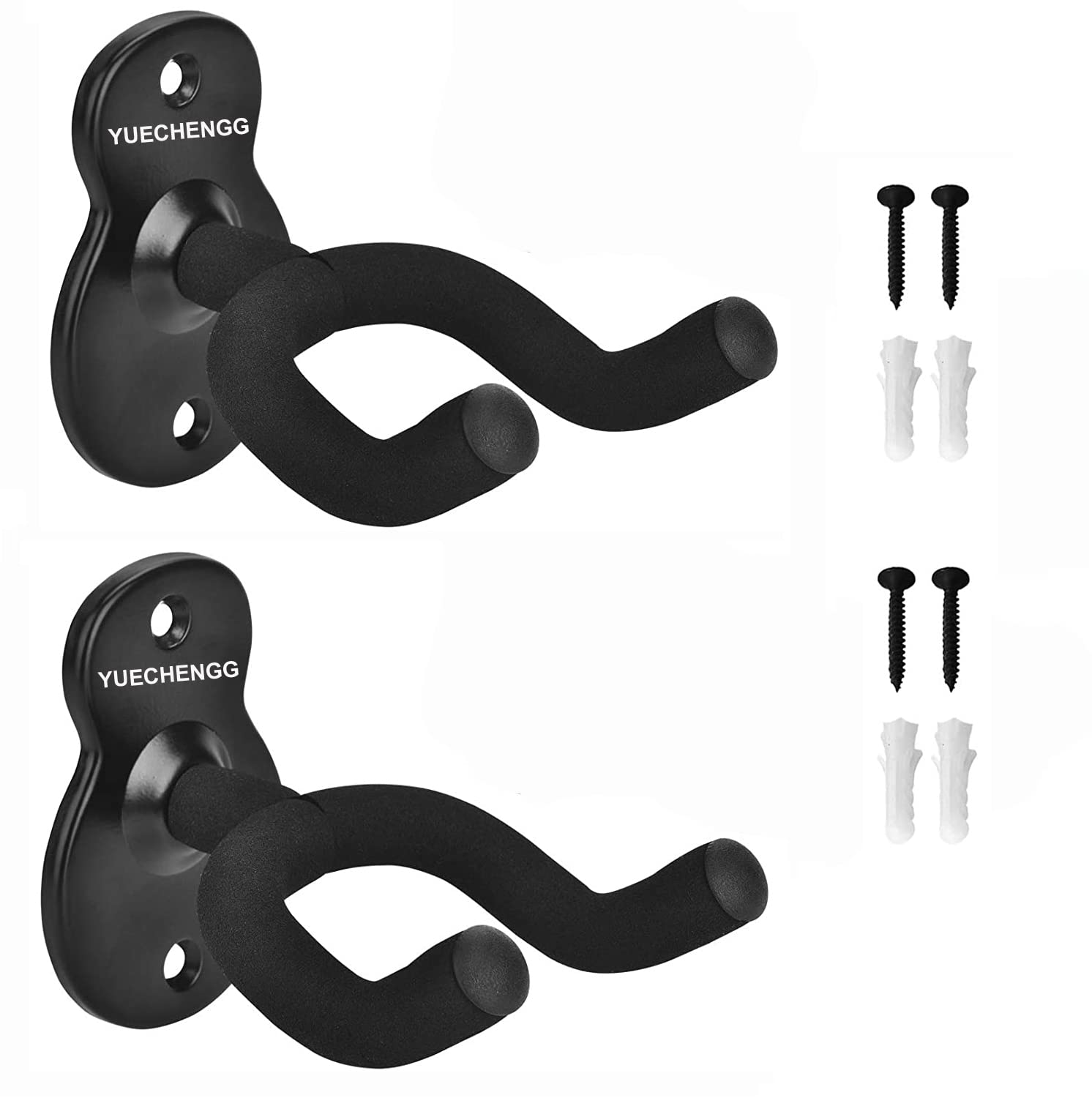 Yuechenggui 2 Pack Guitar Holder Wall Mount Guitar Hanger, Guitar Wall Mount Dis