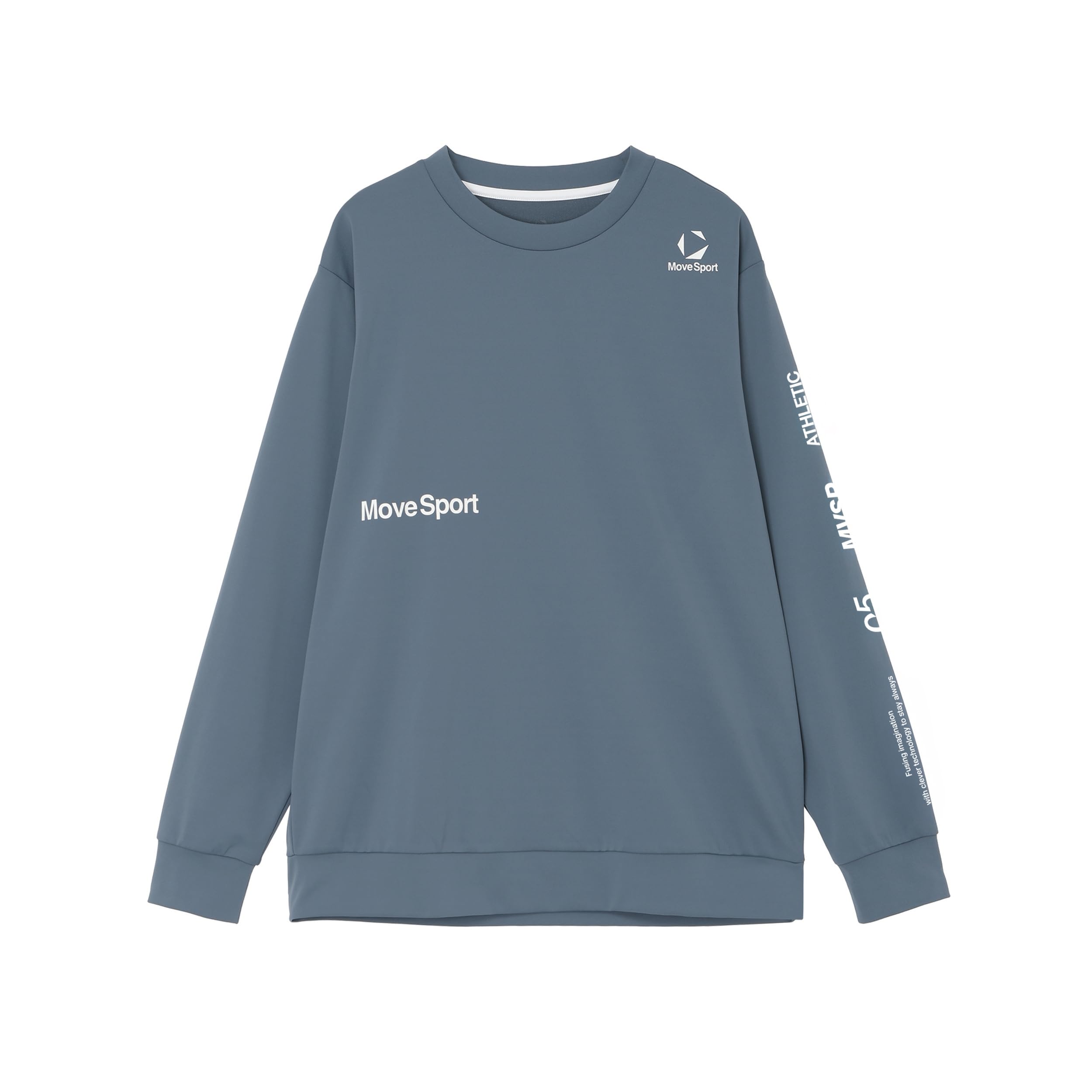 Move Sports S.F.TECH Men's Long Sleeve Shirt, Descente, Long Tee, Sweat Absorben