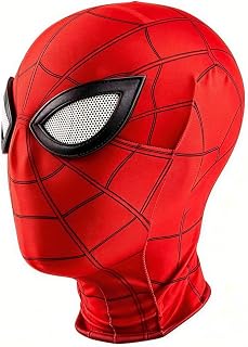 Kouipoie Adult Spider Superhero Full Head Mask | Elastane Fancy Dress Costume Prop with Breathable Mesh Eye Panels,Halloween Party&Cosplay Accessories for Men&Women