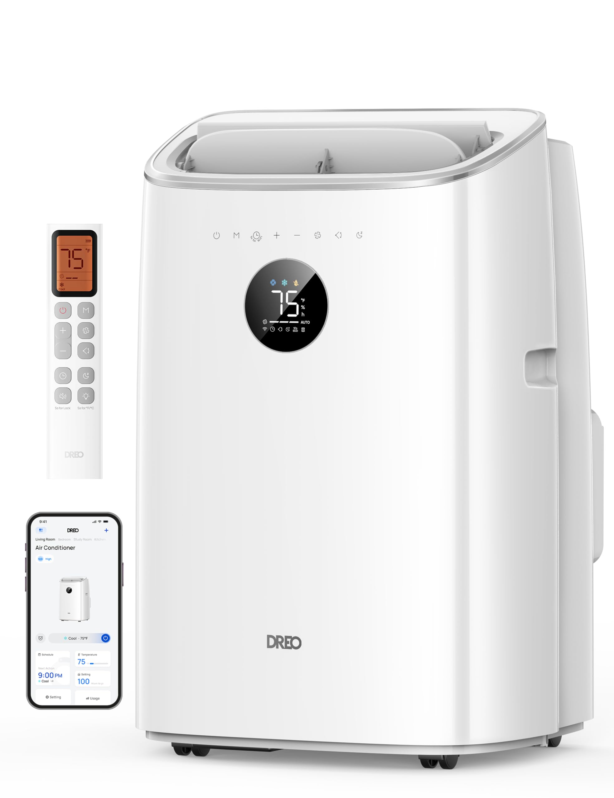 DREO Portable Air Conditioner 318S, 8000 BTU ASHRAE (5000 BTU DOE) Smart AC Unit