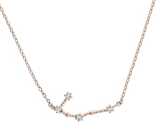 PAVOI Zodiac Necklace for Women, 14K Gold Plated Constellation CZ Choker