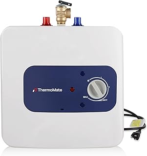 ThermoMate Mini Tank Water Heater Electric ES250, 2.5 Gallons, UL Listed | Small Under Sink Water Heater for Point of Use Instant Hot Water 110V 120V 1440W, Wall or Floor Mounted