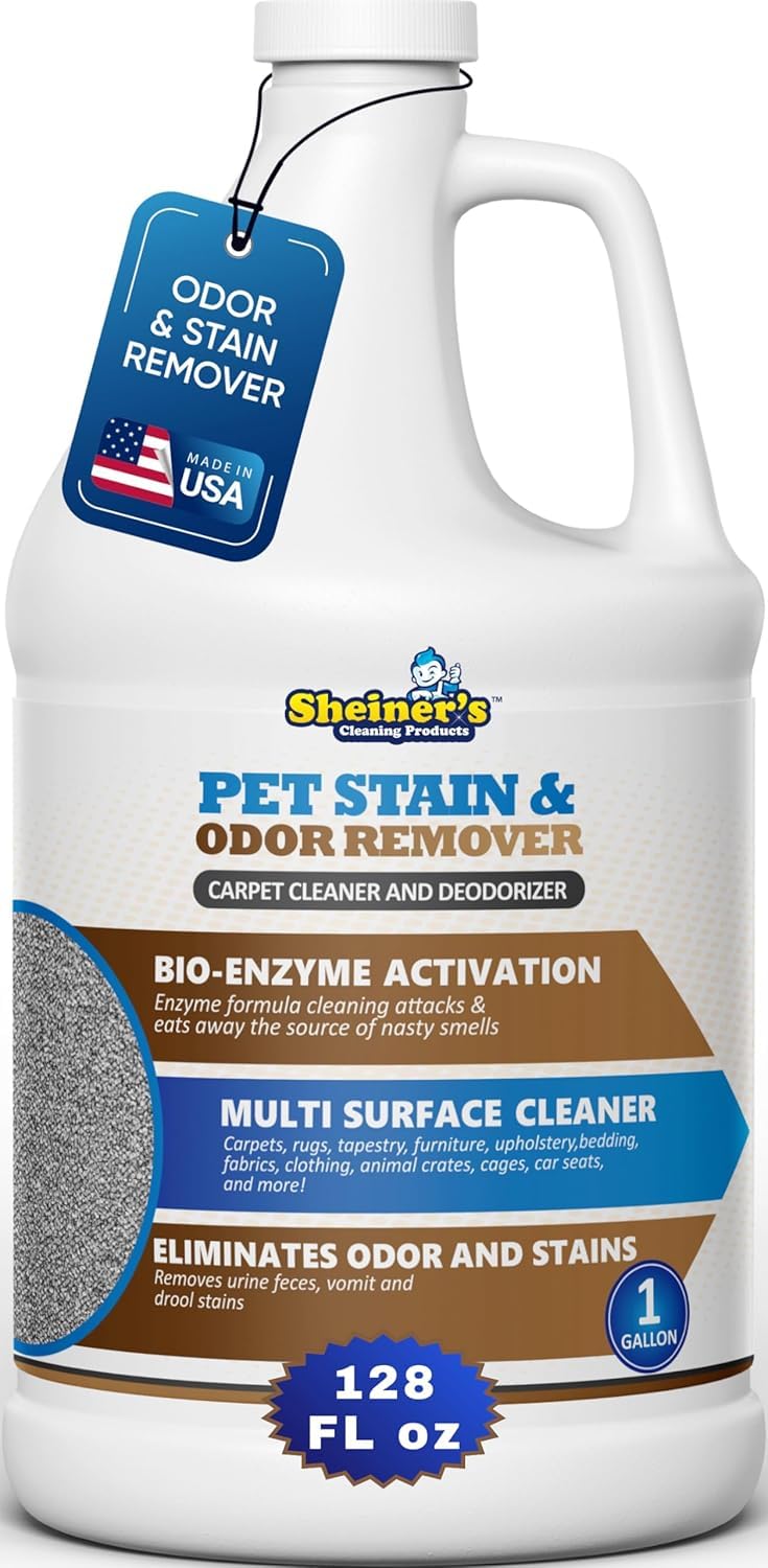 Sheiner's Pet Stain & Odor Remover Concentrate, Enzyme Cleaner for Dog & Cat Uri