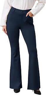 VIMPEP Women’s Classic Yoga Dress Pants High Rise Flare Soft Feeling Pull On Work Yoga Pants for Business Office Work 2102