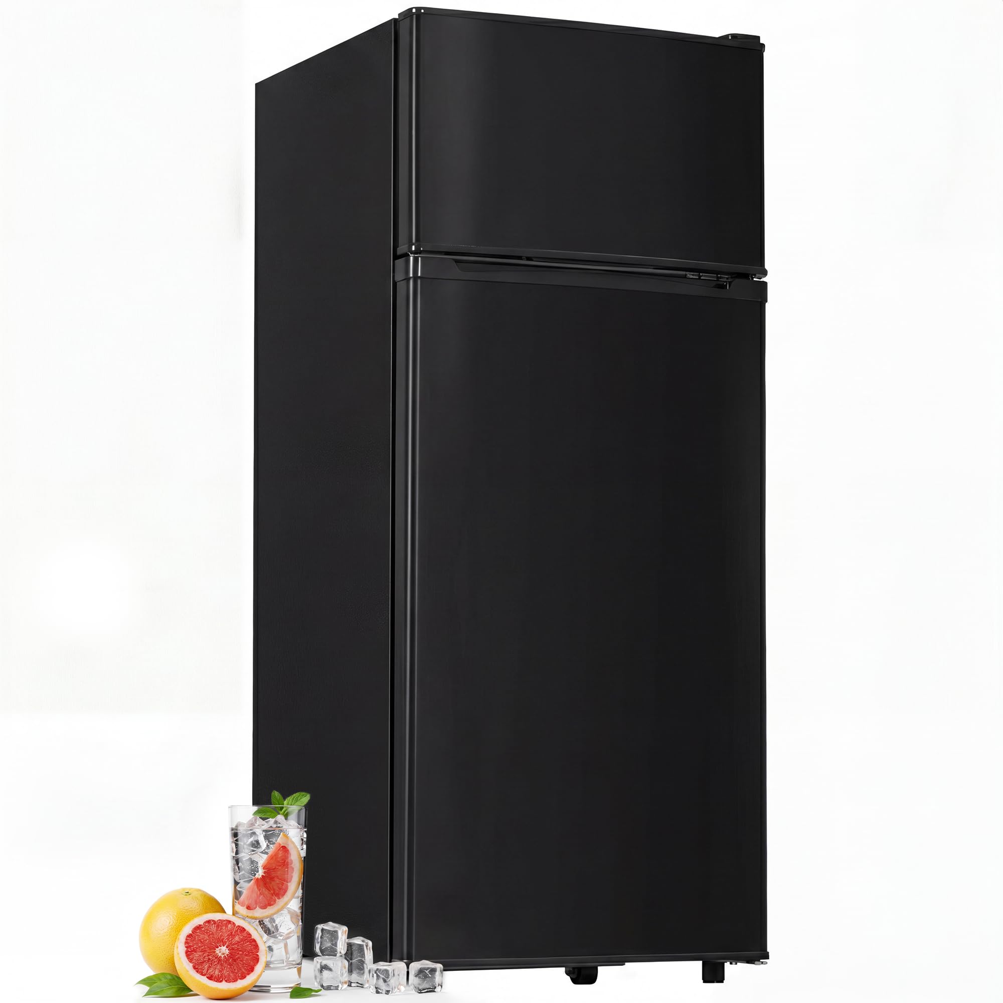 Manastin 4.5cf Mini Fridge for Dorm/Office Quiet 2-Door Adjustable | 4.5 cu ft m