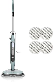 Shark Automatic Steam Mop with Blaster & 6 Gripping Pads, S8201UKCP | 3 Tiers, Stain & Dirt Removal, All Sealed Hard Floors, 8m Cord, Standard, Sage Green