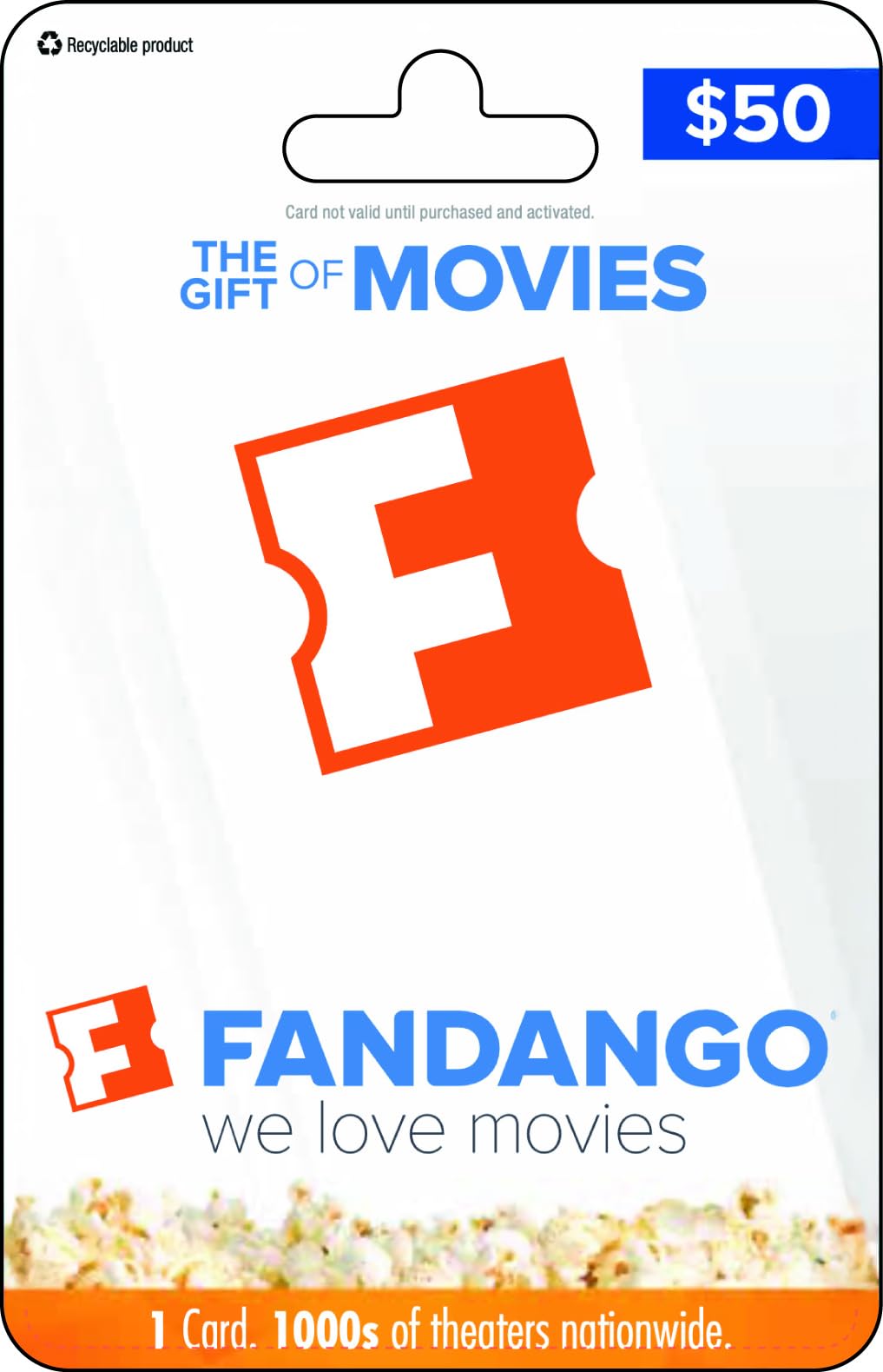 Fandango Physical Gift Card | Fandango - $50