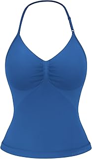 YEOREO SoftHue Impact Longline Strappy Top Women's Halter Workout Tank Tops