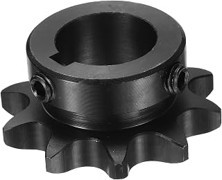 uxcell #50 Chain Roller Sprocket B Type, 1" Bore 10 Tooth Single Strand Chain Sprocket, Carbon Steel, Keyway with Set Screws