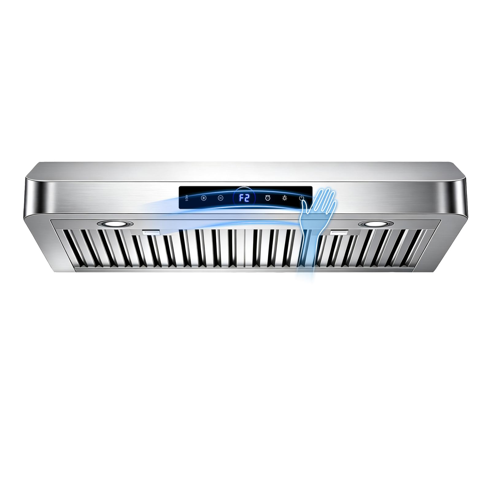 TAZPI 30 Inch Under Cabinet Range Hood, 1200 CFM | Ultra-Quiet, Fast Venting, Sm
