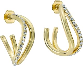 Ted Baker London Wayva Jewelled Wave Large Hoop Earrings for Women