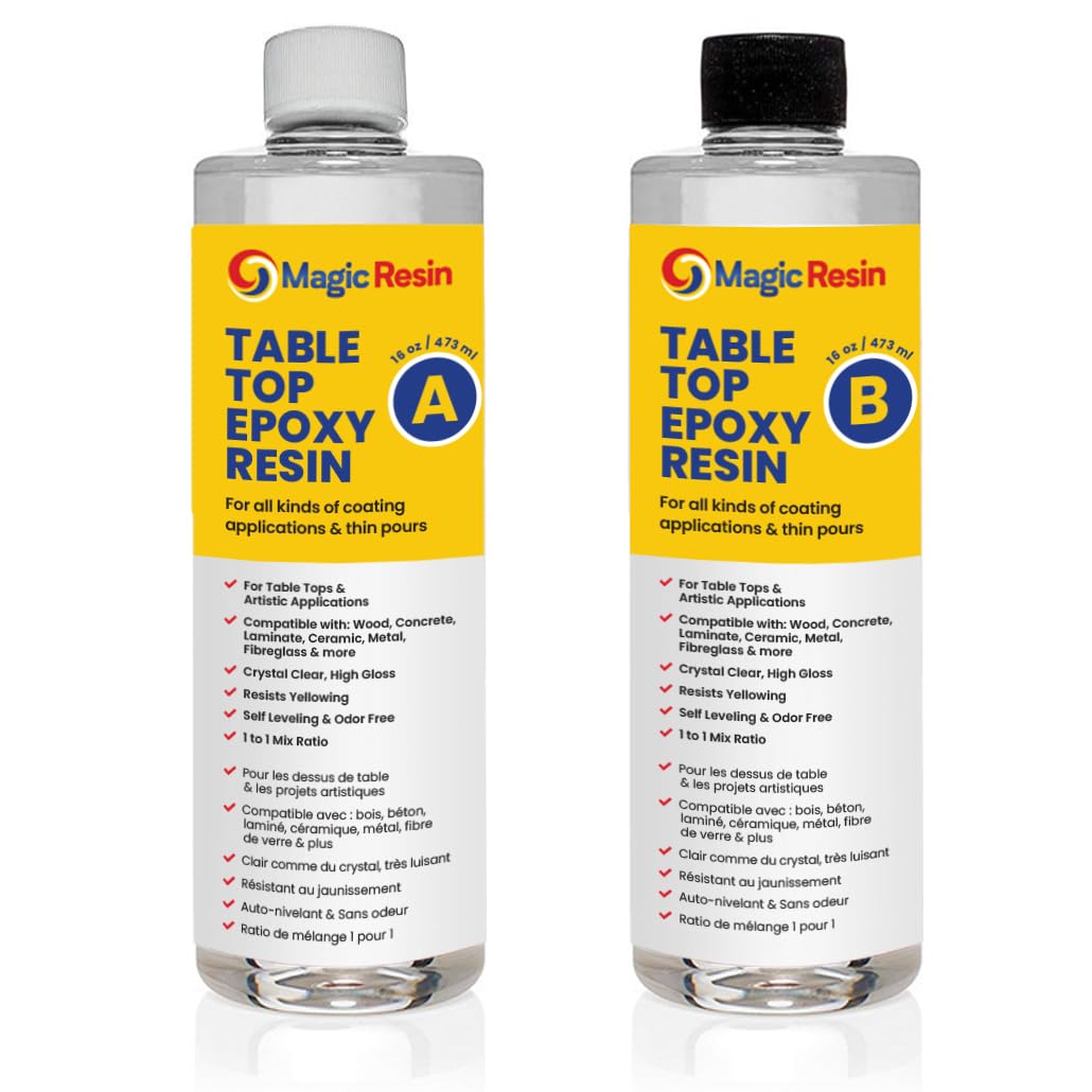 Magic Resin | Epoxy Resin for Table Tops & Coatings | 32 oz (946 mL) | Premium Q