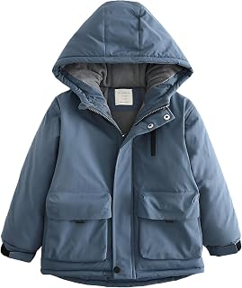amropi Boys Hooded Winter Coat Fleece Lined Windbreaker Jacket for 3-11 Years