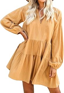 FANCYINN Women's Short Mini Casual Dress