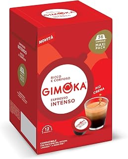 Gimoka - Compatible For Lavazza - A Modo Mio - 144 Capsules - Intense Taste - Intensity 12 - Made In Italy