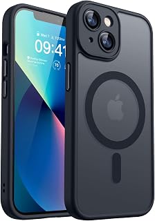 CANSHN 2024 iPhone 13 Case with Camera Protection for Magsafe (Top Military Protection & Magnetic Force) Extremely Durable, Shockproof, Black