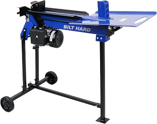 BILT HARD 6.5 Ton Electric Log Splitter with Log Tray and Stand | 15 Amp 3400RPM Motor, 1.75HP Hydraulic Ram, 20.5 x 9.8 in. Log Capacity, Full Beam Horizontal Design, 5.7" Wheel