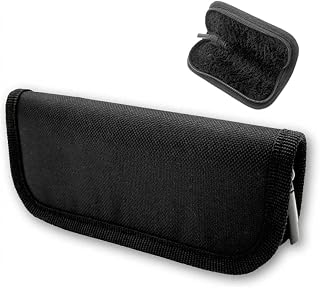 Hightron Nylon Knife and Accessories Storage Bag 15cm Padded Zipper Pocket for Folding Knives Padded Storage Bag Practical Everyday Black