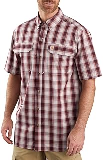 Carhartt Men's Rugged Flex Rigby Short Sleeve Work Shirt Work Utility Button Down Shirt