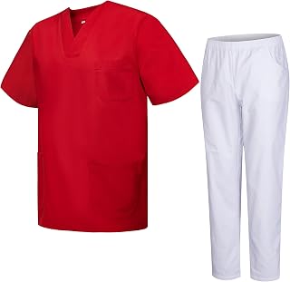 MISEMIYA - Unisex Scrub Set - Medical Uniform with Top and Trousers 817-8312-BLANCO