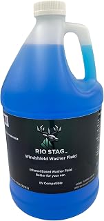 Rio Stag Ethanol Based Windshield Washer Fluid Compatible with Tesla, EV Compatible, All Season Formula, 1 Gallon