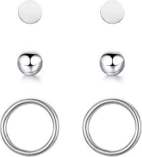 BONNYBIRD® Wasserfeste Edelstahl Ohrringe Damen in Silber, Gold & Roségold, Hypoallergen dank medizinischem Chirurgenstahl, Extra Leicht