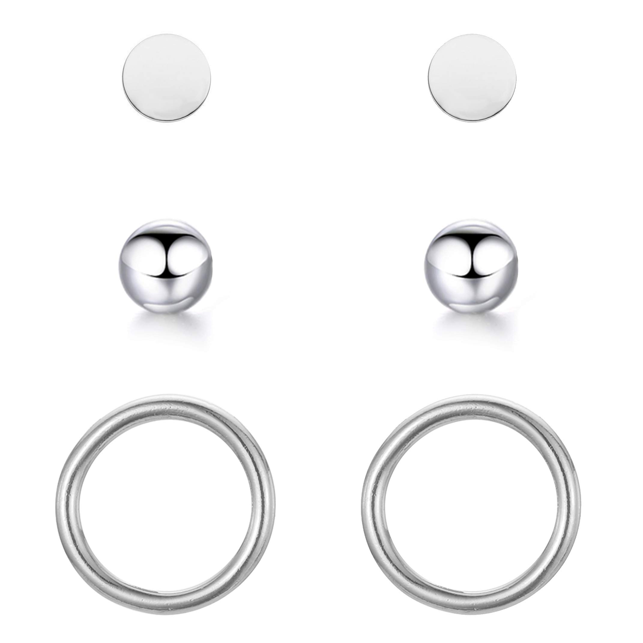 BONNYBIRD® Wasserfeste Edelstahl Ohrringe Damen in Silber, Gold & Roségold, Hypo