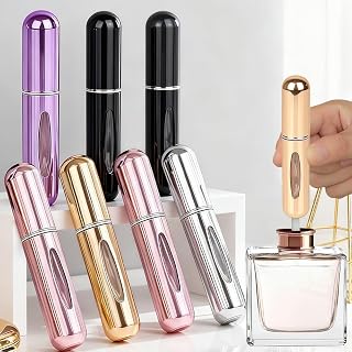 5ml Portable Perfume Atomizer Bottles, Reusable Mini Perfume Spray with Glossy Colors for Travel, Multicolor