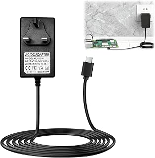 USB C Power Supply for Raspberry Pi 5 27W 5V 5A PD Adapter UK Plug Black | Fast Charging Type C Charger, Supports PD 3.0. Compatible With Raspberry Pi 5 8GB/4GB/16GB.