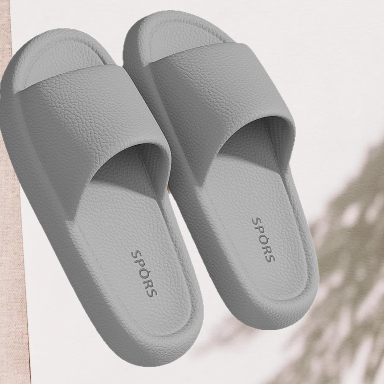 Non Slip Shower Shoe for Men Women Open Toe Quick Dry Lightweight Dorm Slippers 