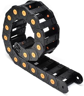 Fielect Drag Chain Cable Carrier Open Type with End Connectors R100 35X75mm 1 Meter Plastic for Electrical CNC Router Machines Black 1Pcs