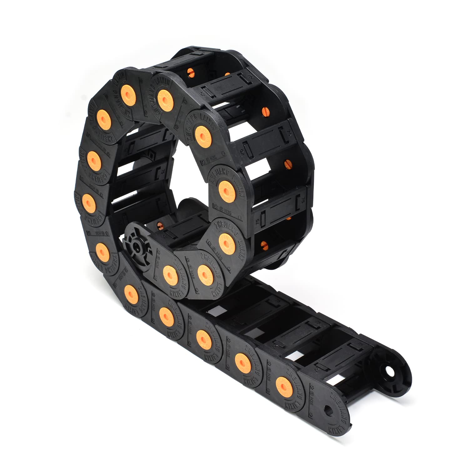 Fielect Drag Chain Cable Carrier Open Type with End Connectors R100 35X75mm 1 Me