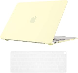 Se7enline 2018/2019/2020 MacBook Air 13" Matte Hard Case Cover with Retina Touch ID Display A1932/A2179 Yellow