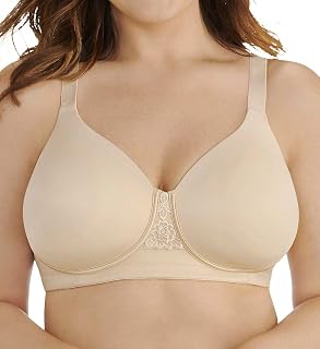 Vanity Fair Women's Full Figure Beauty Back Smoothing Bra, 4 Way Stretch Fabric, Lightly Lined Cups Up to H Molded Bra