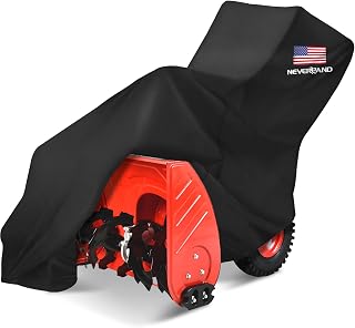 NEVERLAND Waterproof Snow Blower Cover, Standard Size Fits Single & Two | Fits 24-30 inch Snow Throwers, Heavy-Duty Oxford Fabric, Windproof with Straps, Includes Storage Bag, UV & Tear Resistant