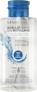 Marcelle Micellar Water, Normal Skin, with Soothing Aloe, Cleanses, Removes Makeup and Tones, Hypoallergenic, Oil-Free, Alcohol-Free, Fragrance-Free, Cruelty-Free, 400 mL