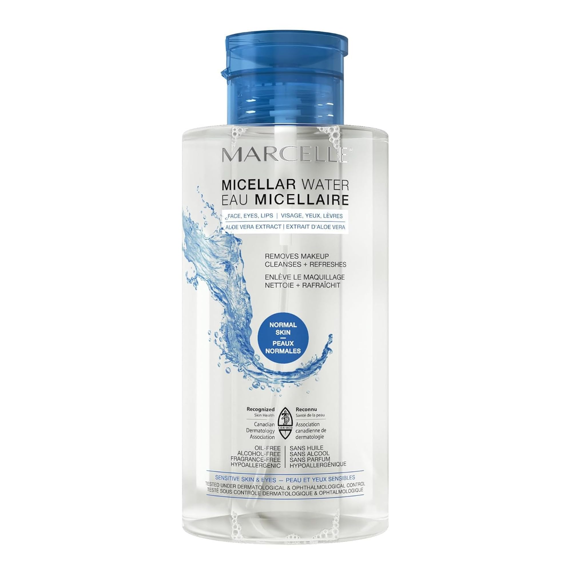 Marcelle Micellar Water, Normal Skin, with Soothing Aloe, Cleanses, Removes Make