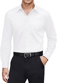 J.VER Mens Long Sleeve Stretch Regular Fit Casual Formal Shirts