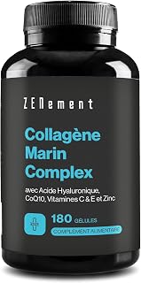 Hydrolyzed Marine Collagen - with Hyaluronic Acid & CoQ10-180 Capsules