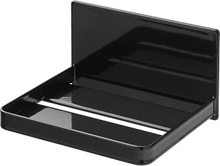 Yamazaki 1669 Magnetic Bathroom Head Massager Storage Rack, Black, W 5.7 x D 4.7 x H 3.1 inches (14.5 x 12 x 8 cm), Tower, Floating Storage, Beauty Appliances Storage