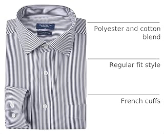 Year In Year Out Wrinkle Free Dress Shirt for Men Regular Fit Long Sleeve Wrinkle Resistant Shirt