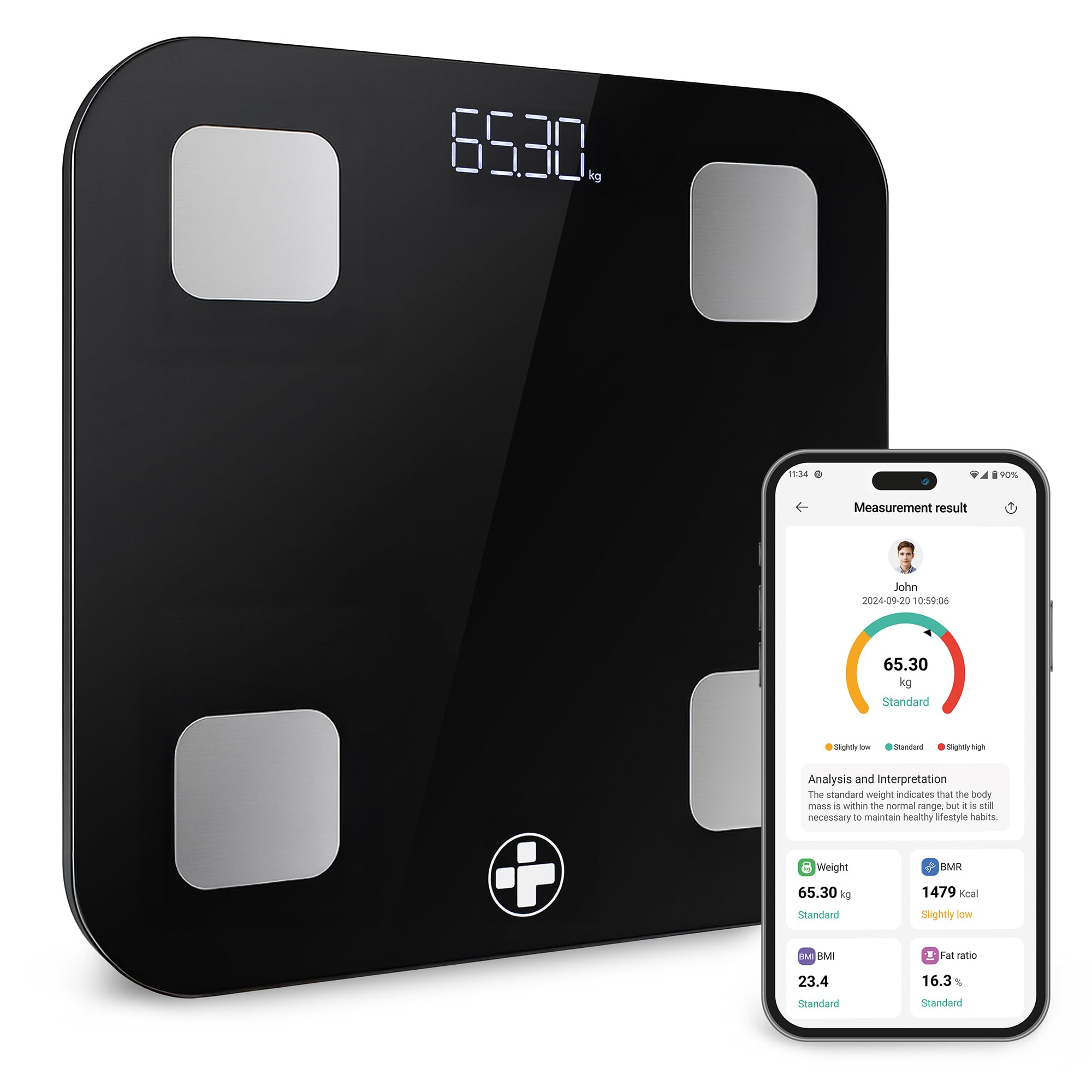 Reliance Medical Smart BMI Scale, Digital Body Detector Scale with LED Display, 