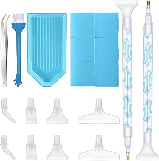 Rhinestone Picker Tool Kit Pencil for Rhinestones with 8 Tips Bedazzling Tools for Nail Art Craft Crystals and Nail Charms Crafting Pickup Tool