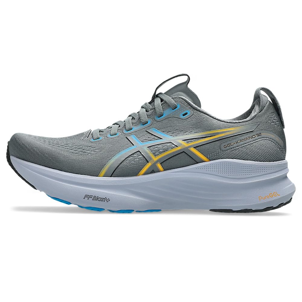 Asics GEL-KAYANO 32 Men's Running Shoes, Steel Grey/Aegean Blue 022 (Steel Gray/