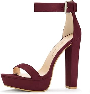 Allegra K Women's Ankle Strap Sandals with Heel