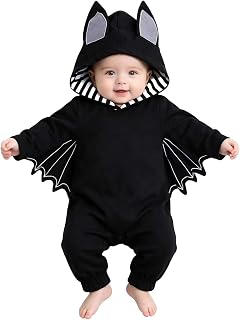 LXEASYGO Baby Bat Costume Newbom Halloween Costume Cotton Long Sleeve Bat Romper 0-18 Months