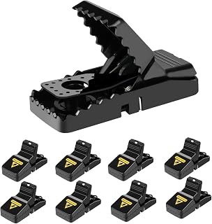 Mouse Traps – 8 Pack Snap Catchers for Indoor & Outdoor – Easy-Clean, Safe & Hygienic Rodent Catcher for Home, Kitchen, Garage