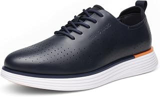 Bruno Marc Men's Elegant Perforated PU Shoes