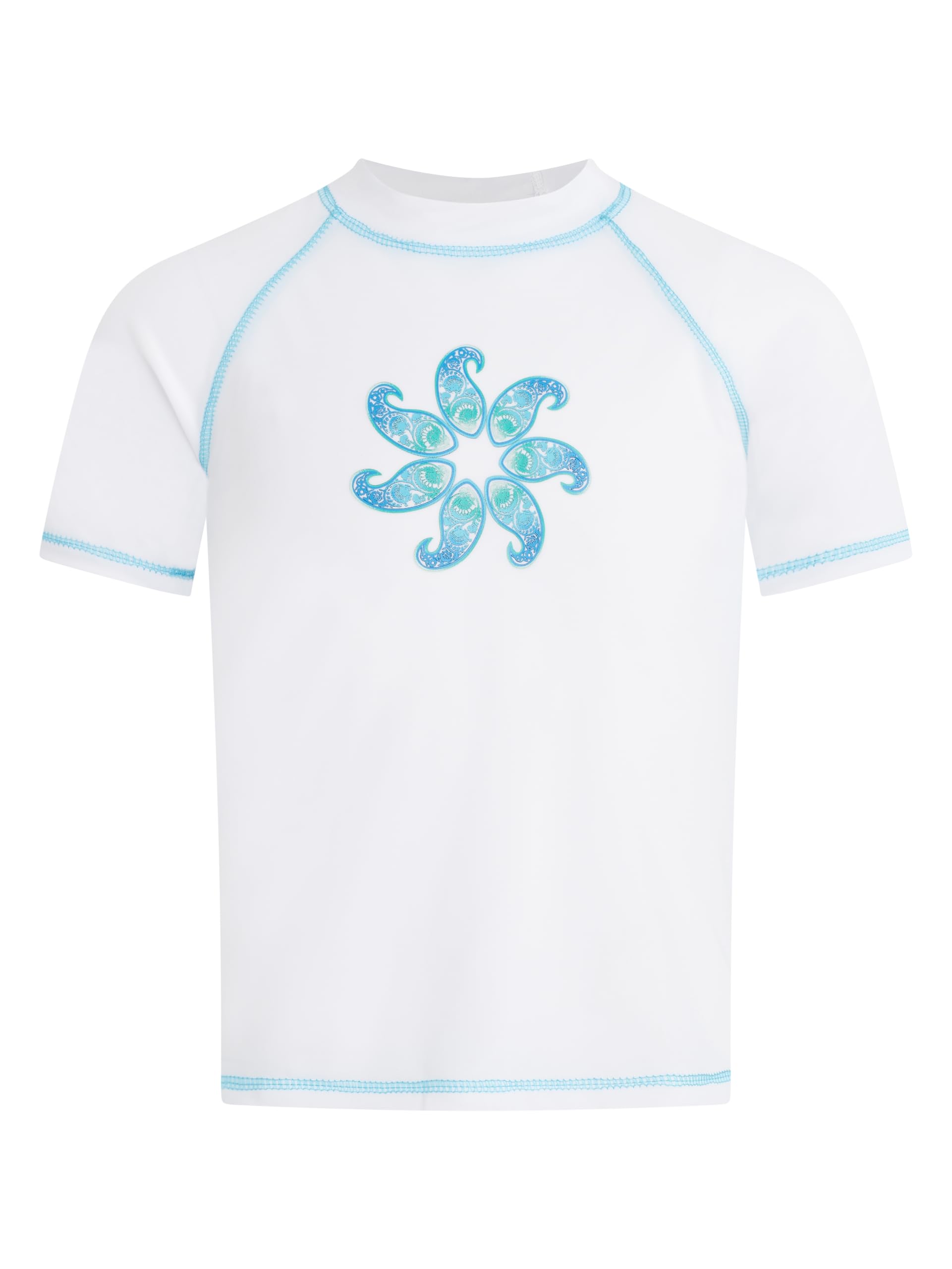 Kanu Surf Girl's Sundance UPF 50+ Sun Protective Rashguard Swim Shirt Short Slee